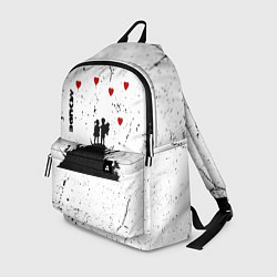 Рюкзак Banksy мальчик и девочка на горе оружия, цвет: 3D-принт