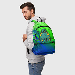 Рюкзак Прикольный зеленый кот, цвет: 3D-принт — фото 2