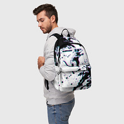 Рюкзак BANKSY БЭНКСИ крыса в очках глитч, цвет: 3D-принт — фото 2