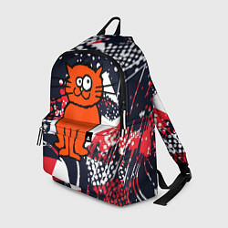 Рюкзак Забаный красный кот, цвет: 3D-принт