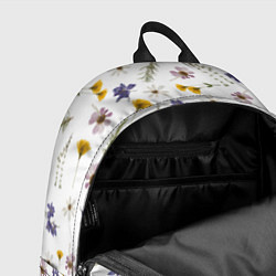 Рюкзак Простые цветы на белом фоне, цвет: 3D-принт — фото 2