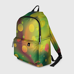 Рюкзак Кружочки на разноцветном фоне, цвет: 3D-принт