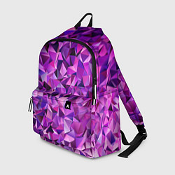 Рюкзак ФИОЛЕТОВЫЕ КРИСТАЛЛЫ, цвет: 3D-принт