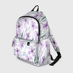 Рюкзак Цветы Фиолетовые Нарисованные Акварелью, цвет: 3D-принт