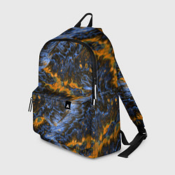 Рюкзак Оранжево-Синяя Вулканическая Лава, цвет: 3D-принт