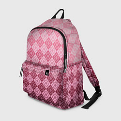 Рюкзак Розовый геометрический градиентный узор, цвет: 3D-принт
