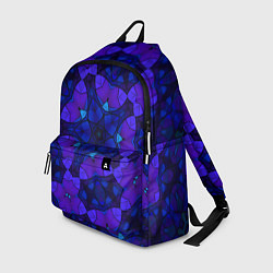 Рюкзак Калейдоскоп -геометрический сине-фиолетовый узор, цвет: 3D-принт