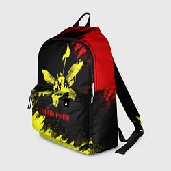 Рюкзак Linkin Park желто-красный, цвет: 3D-принт