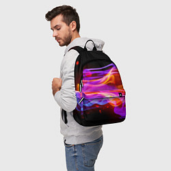 Рюкзак Abstract colorful waves, цвет: 3D-принт — фото 2