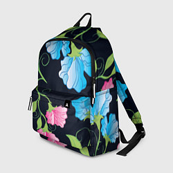 Рюкзак Яркие удивительные цветы в летней ночи, цвет: 3D-принт