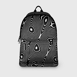 Рюкзак Чёрно-белая стилизованная поверхность воды Wave pa, цвет: 3D-принт — фото 2