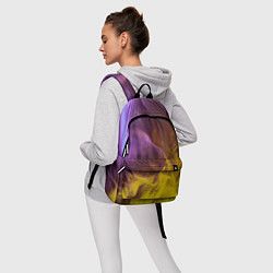 Рюкзак Неоновые фонари на шёлковой поверхности - Фиолетов, цвет: 3D-принт — фото 2