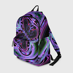 Рюкзак Неоновые узоры и фигуры - Фиолетовый, цвет: 3D-принт