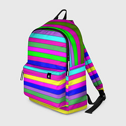 Рюкзак Multicolored neon bright stripes, цвет: 3D-принт