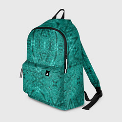 Рюкзак Бирюзовый восточный ажурный узор, цвет: 3D-принт