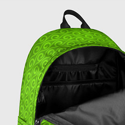 Рюкзак Зеленые волнистые узоры, цвет: 3D-принт — фото 2