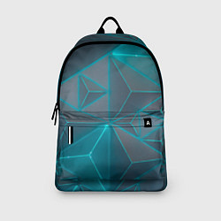 Рюкзак Неоновая киберпанк броня - Светло-синий, цвет: 3D-принт — фото 2