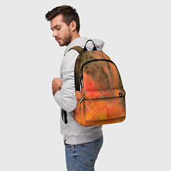 Рюкзак Абстрактное множество красок - Оранжевый, цвет: 3D-принт — фото 2