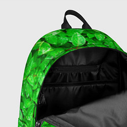 Рюкзак Зелёные листья - текстура, цвет: 3D-принт — фото 2