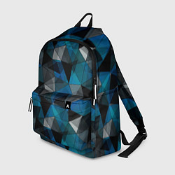 Рюкзак Сине-черный геометрический, цвет: 3D-принт