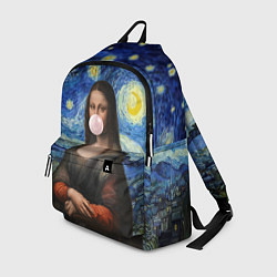 Рюкзак Мона Лиза Приколы - Звездная ночь, цвет: 3D-принт