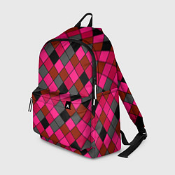 Рюкзак Розово-красный геометрический узор