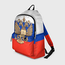 Рюкзак Герб России на фоне флага