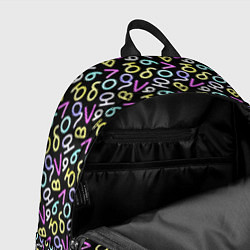 Рюкзак Любовь буквы паттерн, цвет: 3D-принт — фото 2