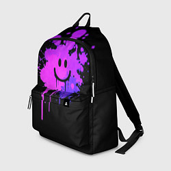 Рюкзак Неоновый улыбающийся смайлик, цвет: 3D-принт
