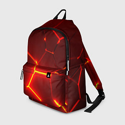Рюкзак Красные неоновые геометрические плиты, цвет: 3D-принт