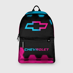 Рюкзак Chevrolet - neon gradient: символ, надпись, цвет: 3D-принт — фото 2