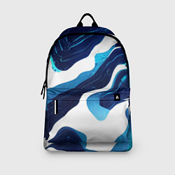 Рюкзак Синие разводы краски, цвет: 3D-принт — фото 2