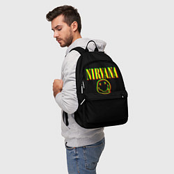 Рюкзак Nirvana logo glitch, цвет: 3D-принт — фото 2