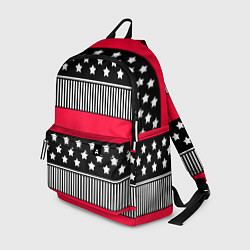 Рюкзак Red and black pattern with stripes and stars