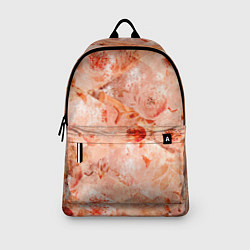 Рюкзак Гранжевый цветочный узор, коралловый фон, цвет: 3D-принт — фото 2