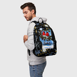 Рюкзак Новый Год Два Снегиря Сидят На Ветке, цвет: 3D-принт — фото 2