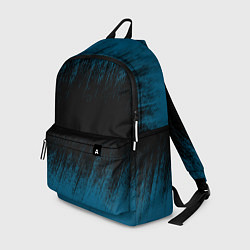 Рюкзак Синие штрихи на черном, цвет: 3D-принт