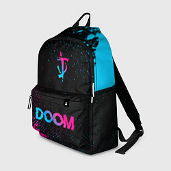 Рюкзак Doom - neon gradient: символ, надпись