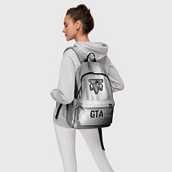 Рюкзак GTA glitch на светлом фоне: символ, надпись, цвет: 3D-принт — фото 2