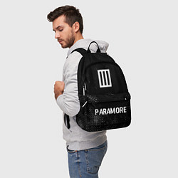 Рюкзак Paramore glitch на темном фоне: символ, надпись, цвет: 3D-принт — фото 2
