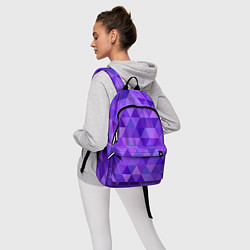 Рюкзак Фиолетовые фигуры, цвет: 3D-принт — фото 2