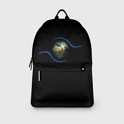 Рюкзак Планета Земля в руках человека, цвет: 3D-принт — фото 2