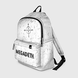 Рюкзак Megadeth glitch на светлом фоне: символ, надпись