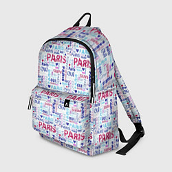 Рюкзак Парижская бумага с надписями - текстура, цвет: 3D-принт