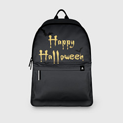 Рюкзак Happy Halloween надпись с летучими мышами, цвет: 3D-принт — фото 2