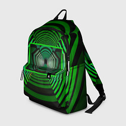 Рюкзак Зелёный туннель - оптическая иллюзия, цвет: 3D-принт