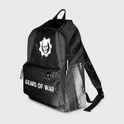 Рюкзак Gears of War glitch на темном фоне: символ, надпис