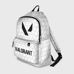 Рюкзак Valorant glitch на светлом фоне: символ, надпись