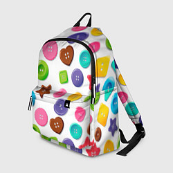 Рюкзак Разноцветные пуговицы - паттерн, цвет: 3D-принт
