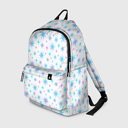 Рюкзак Разноцветные звезды на белом фоне